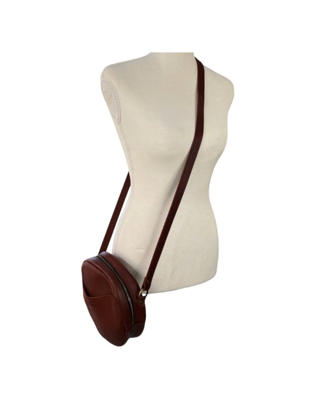 Portland Leather Almost Perfect Circle Leather Crossbody Full Grain Leather - Picture 2 of 11